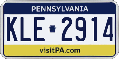 PA license plate KLE2914