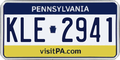 PA license plate KLE2941
