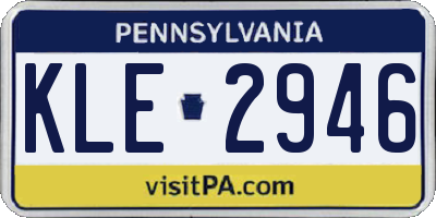 PA license plate KLE2946