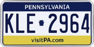 PA license plate KLE2964