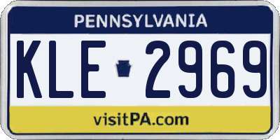 PA license plate KLE2969