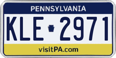PA license plate KLE2971