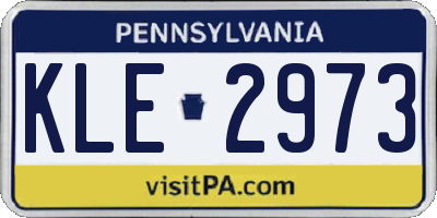 PA license plate KLE2973