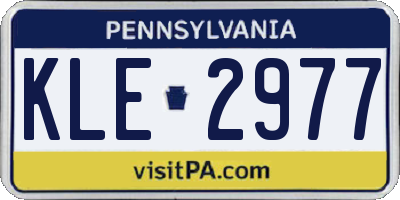 PA license plate KLE2977