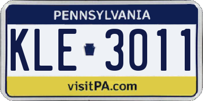 PA license plate KLE3011