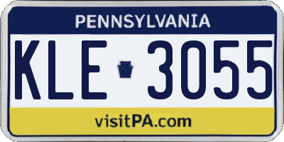 PA license plate KLE3055