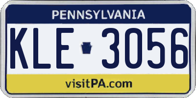 PA license plate KLE3056
