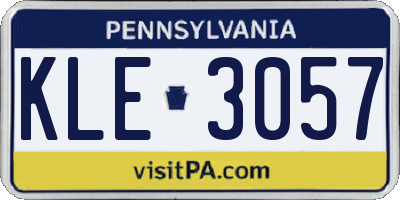 PA license plate KLE3057