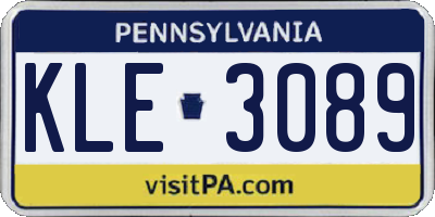 PA license plate KLE3089
