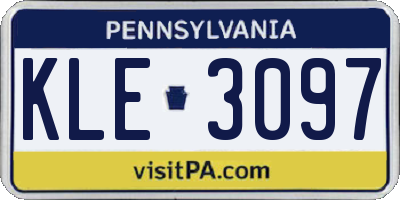 PA license plate KLE3097