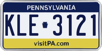 PA license plate KLE3121