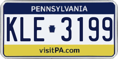 PA license plate KLE3199
