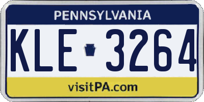 PA license plate KLE3264