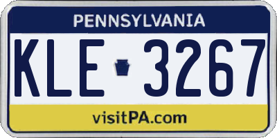 PA license plate KLE3267