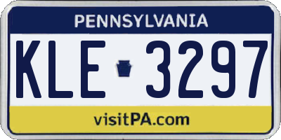 PA license plate KLE3297