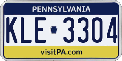 PA license plate KLE3304