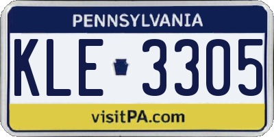 PA license plate KLE3305