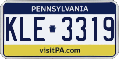 PA license plate KLE3319