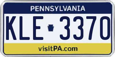 PA license plate KLE3370