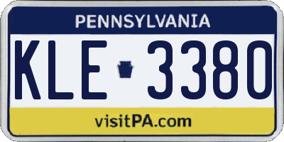 PA license plate KLE3380