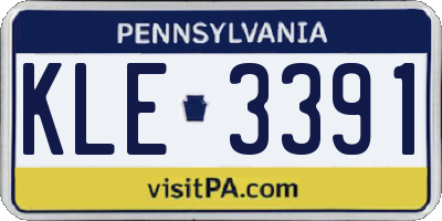PA license plate KLE3391
