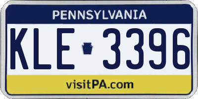 PA license plate KLE3396