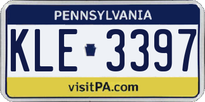 PA license plate KLE3397