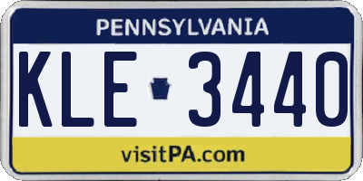PA license plate KLE3440