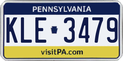 PA license plate KLE3479