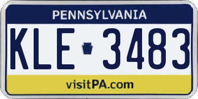PA license plate KLE3483