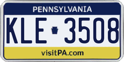 PA license plate KLE3508