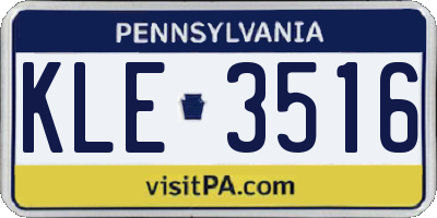 PA license plate KLE3516