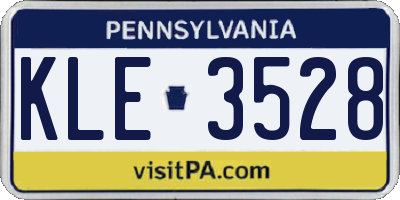 PA license plate KLE3528