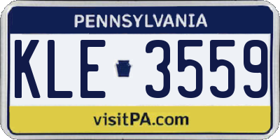 PA license plate KLE3559
