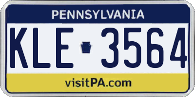 PA license plate KLE3564