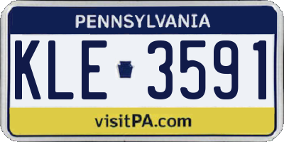 PA license plate KLE3591