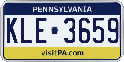 PA license plate KLE3659