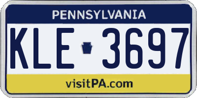 PA license plate KLE3697