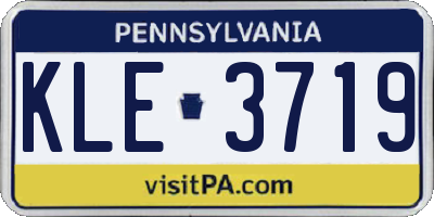 PA license plate KLE3719
