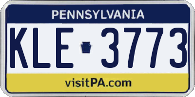 PA license plate KLE3773