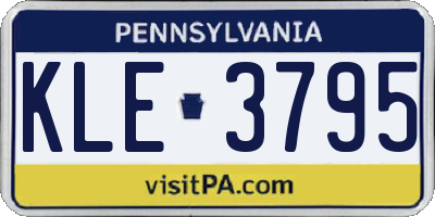 PA license plate KLE3795