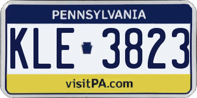 PA license plate KLE3823