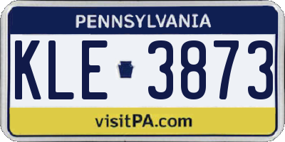 PA license plate KLE3873