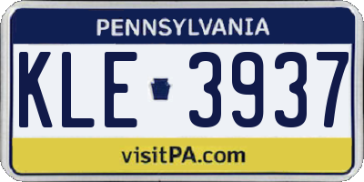 PA license plate KLE3937