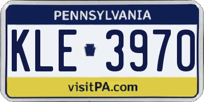 PA license plate KLE3970