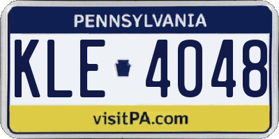 PA license plate KLE4048