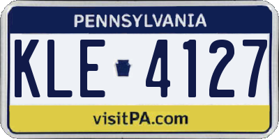 PA license plate KLE4127