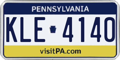 PA license plate KLE4140