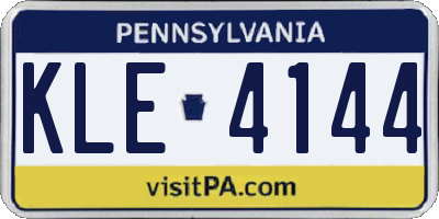 PA license plate KLE4144