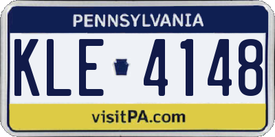 PA license plate KLE4148